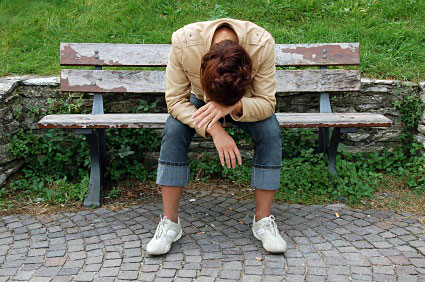 Depressed woman